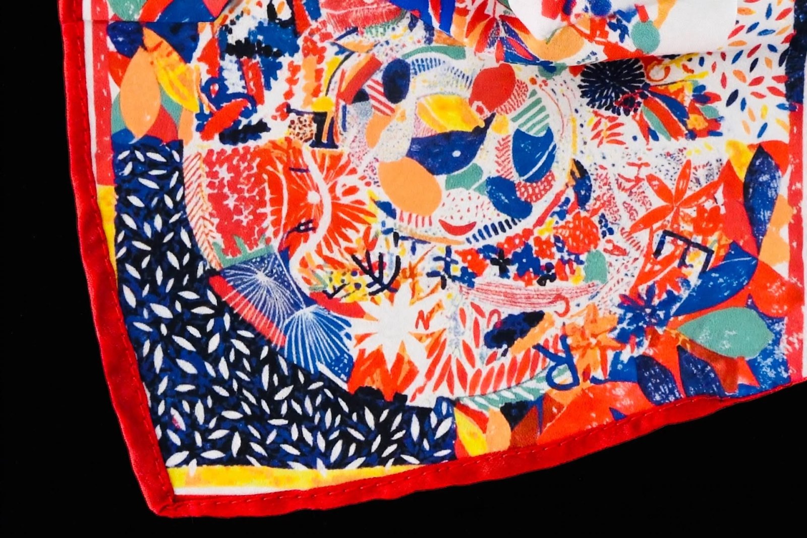 Abstract Print Square Scarf